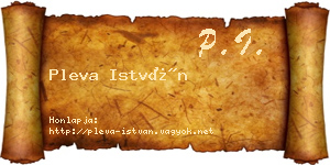Pleva István névjegykártya